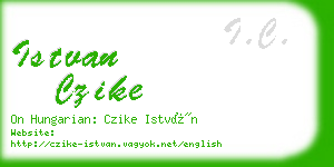 istvan czike business card
